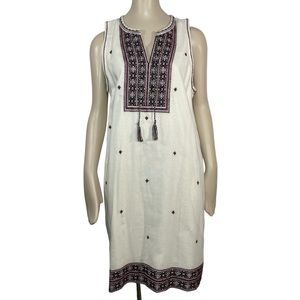 Madewell embroidered suncoast  sleeveless dress sz 6